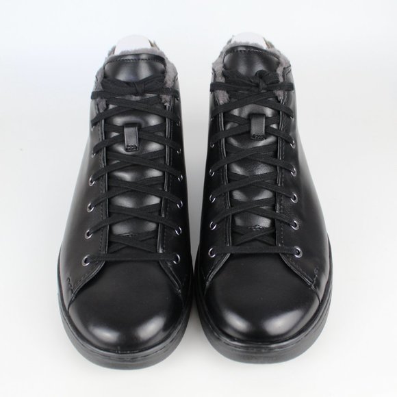 New Men\'s UGG Lining Leather Sneaker Boots, Black, US 9 main image 6